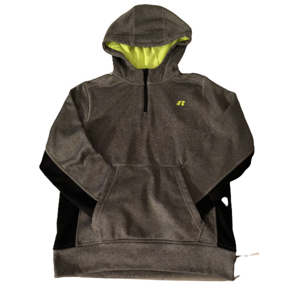Russell 1/4 Zip Long Sleeve Pullover Hoodie L - Picture 3 of 8